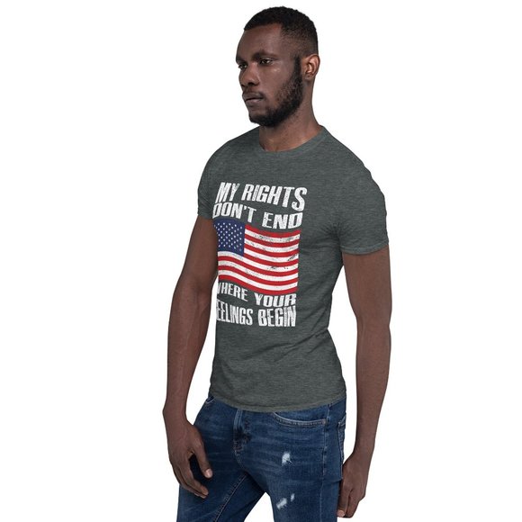 My rights Don't end where your feelings begin Sleeve Unisex T-Shirt - Picture 5 of 6